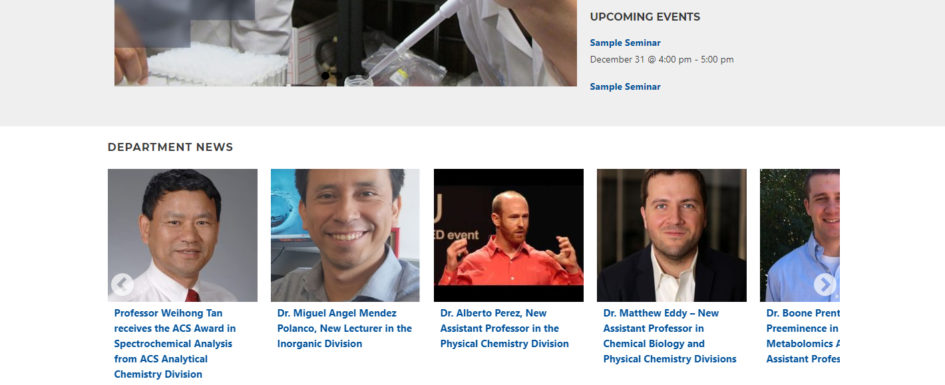 Screenshot of UF Chemistry Design